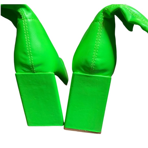 Mix Shuz Lime Green Knee High Boots - Picture 5 of 6